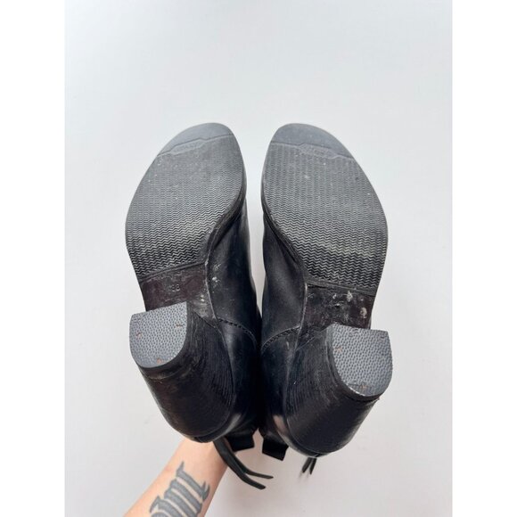 ACNE STUDIOS Pistol Black Leather Block Heel Ankle Boots, Size 38 - Picture 14 of 16